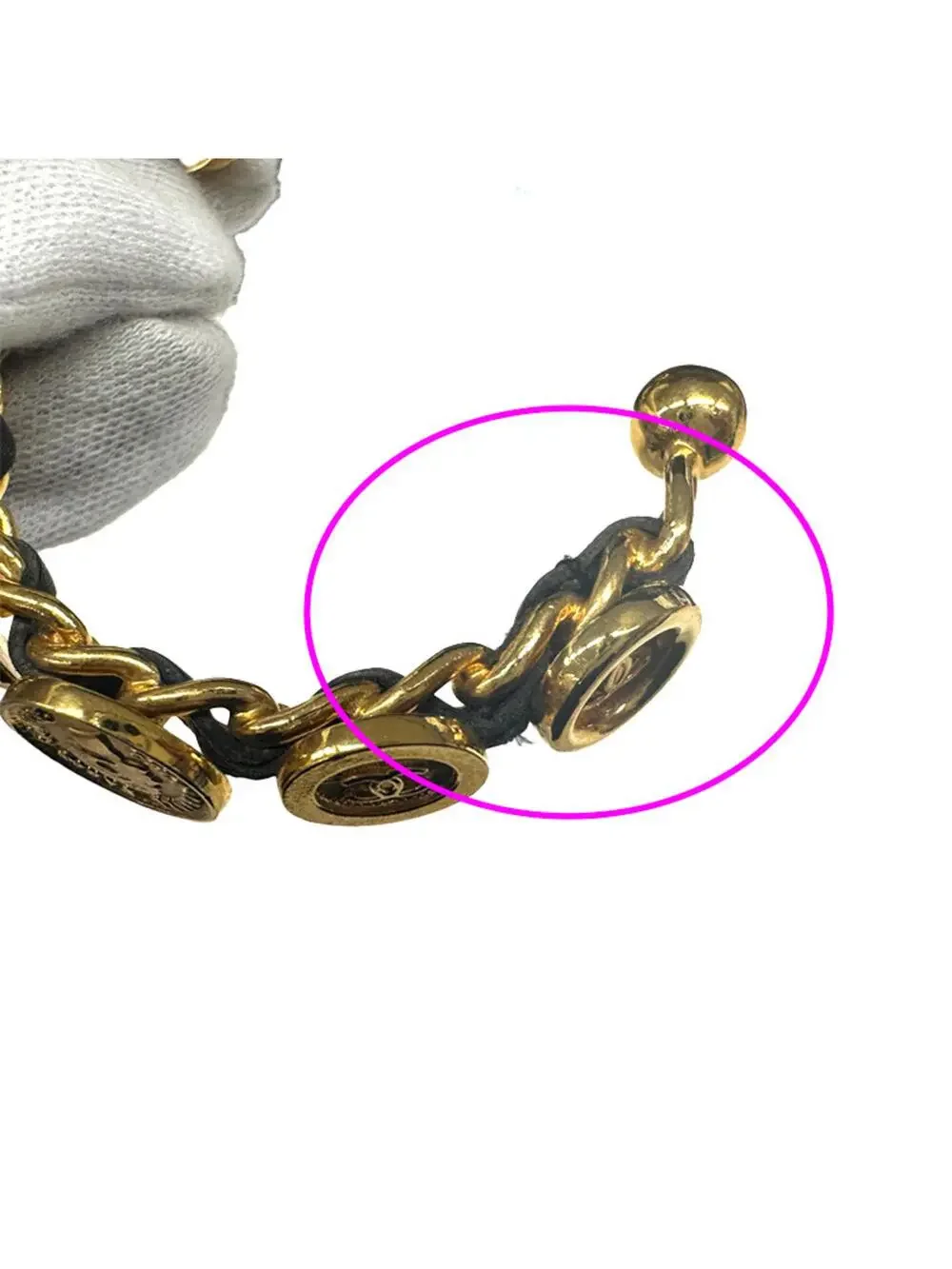 Chanel Cc Logo Flower Bracelet Gold- #357883C17B